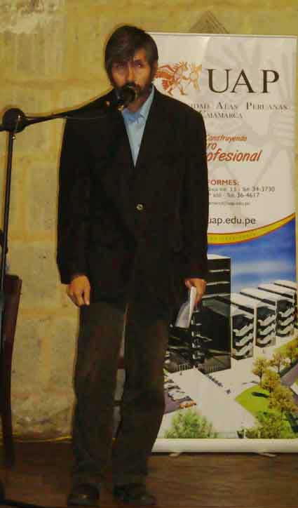 Sr. Jorge Lombardi, representante del Instituto Nacional de Cultura � Cajamarca.