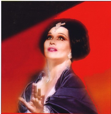 Yma Sumac, 1970 en Pleno explendor de su carrera art�stica. Tomado del Album I de la web www.yma-sumac.com