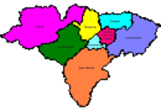 Mapa poltico de la provincia de Contumaz.